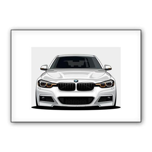 BMW 3 Series Car Canvas Audi wall art poster