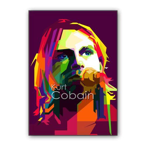 Kurt Cobain Pop Art WPAP - Canvast Print wall art poster
