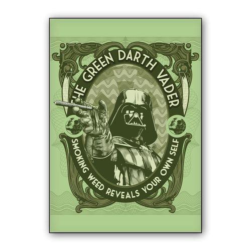 Darth green vader wall art poster
