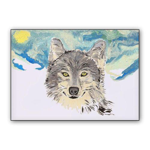 The smiling wolf wall art poster