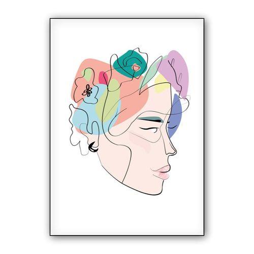 Flower portrait wall art poster