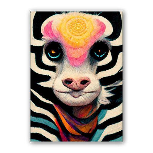 Zebras painting wall art poster