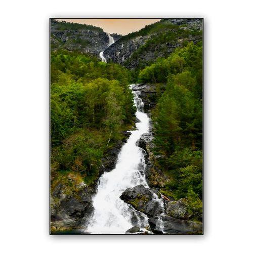 Waterfalls - Norwegian Fjords wall art poster