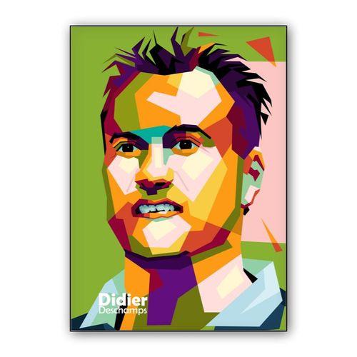 Didier Deschamps in wpap pop art wall art poster