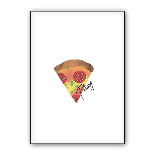 Pizza Slice - Flat Style wall art poster