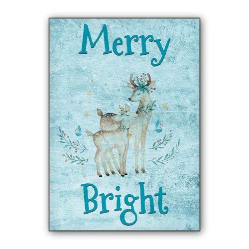 Merry and Bright wall art poster