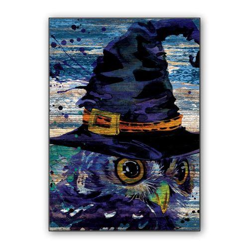 Owl in Witch Hat wall art poster