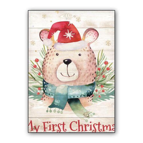 My First Christmas wall art poster