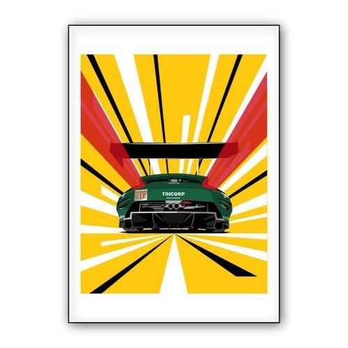 Michael Fassbender Porsche 911 GT3 RSR wall art poster