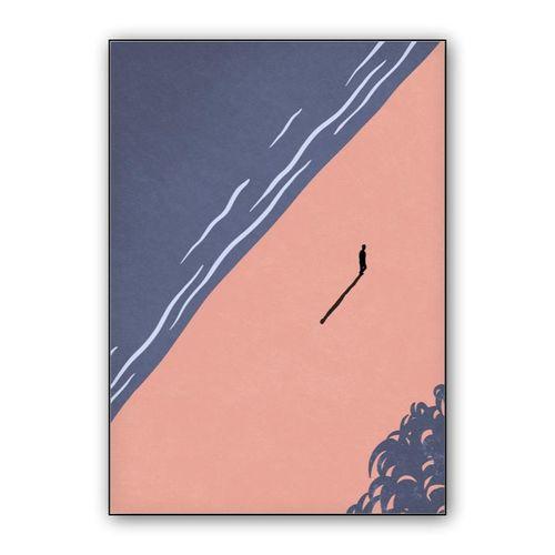 Pink Beach wall art poster