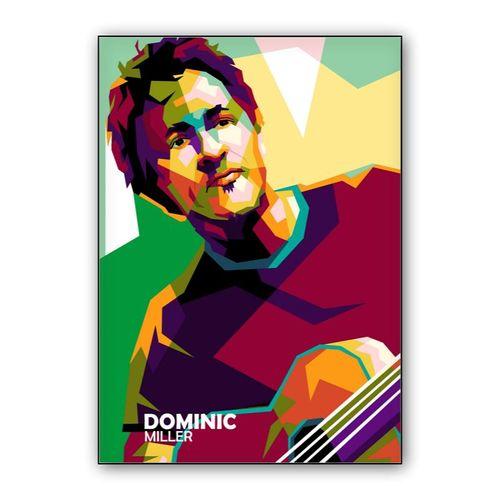 Dominic Miller in wpap pop art wall art poster