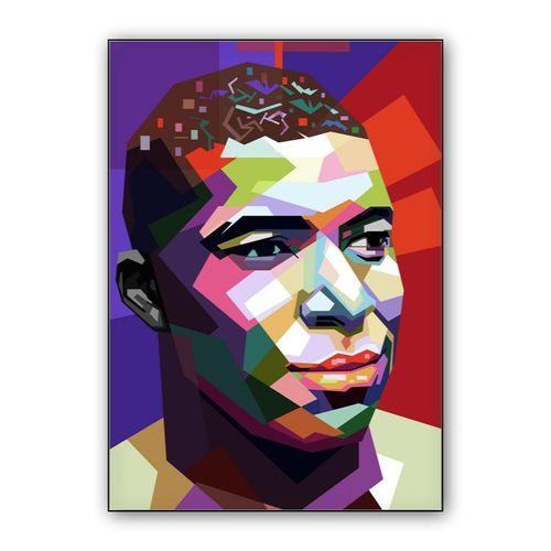 Mbappe in wpap pop art wall art poster