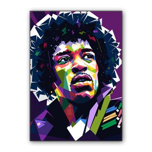 Jimi Hendrix in wpap pop art wall art poster