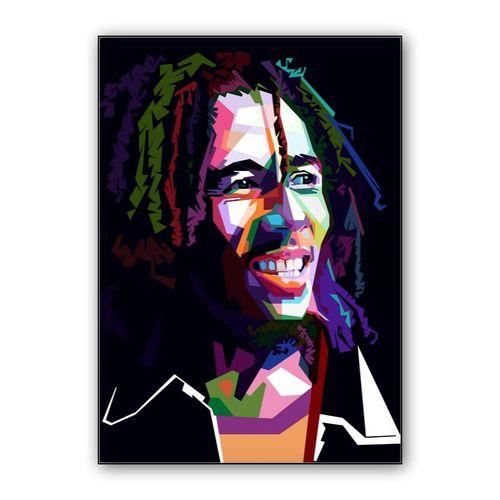 Bob Marley in wpap pop art wall art poster