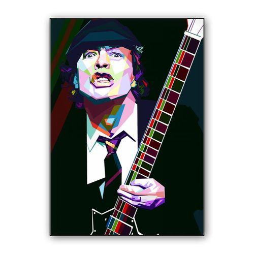 Angus Young in wpap pop art wall art poster