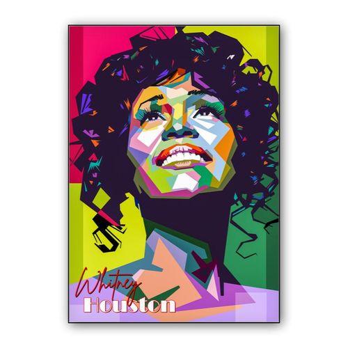 Whitney Houston in wpap pop art wall art poster
