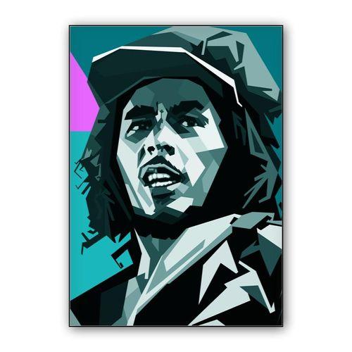 Bob Marley in wpap wall art poster