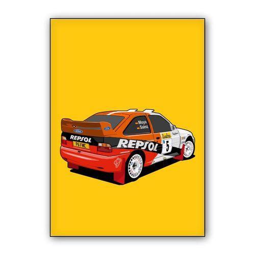 Ford Escort Cosworth Gr. A wall art poster