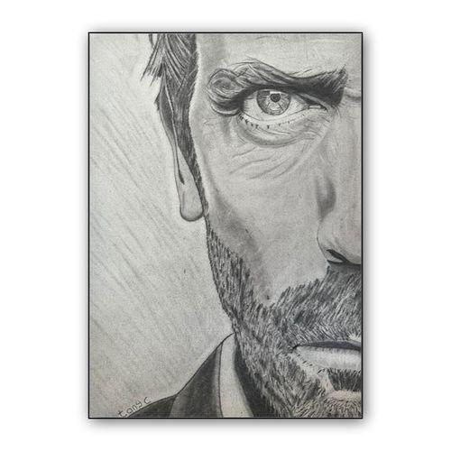 Dr. House portrait wall art poster
