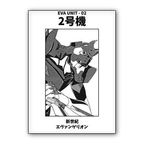 Eva Unit 02 Black and White wall art poster