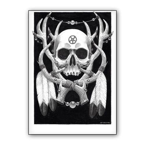 Horned God wall art poster