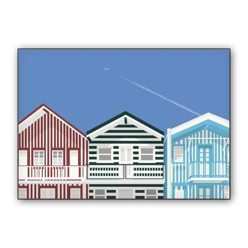 Palheiros da Costa Nova #2 cut wall art poster