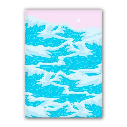 Late summer sea wall art poster
