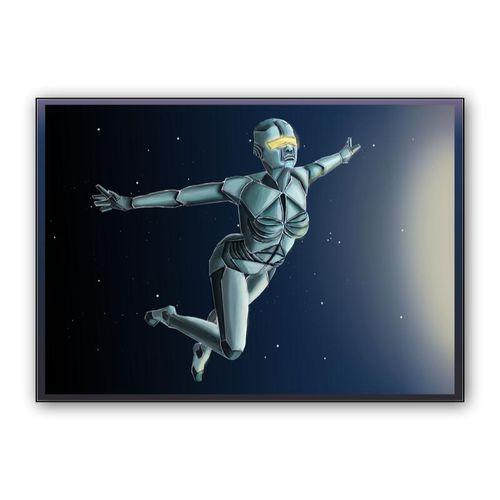 Space robot wall art poster
