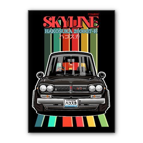 nissan skyline hakosuka 2000GTR wall art poster
