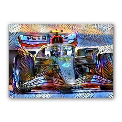 Digital Art Formula 1 Mercedes Benz Lewis Hamilton wall art poster