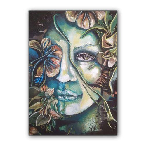 fantasy flower woman wall art poster
