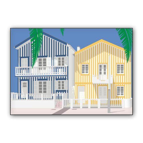 Palheiros da Costa Nova #1 cut wall art poster