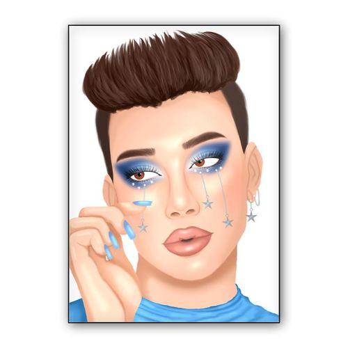 James charles portrait wall art poster