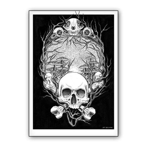 Mushroom Dawn wall art poster