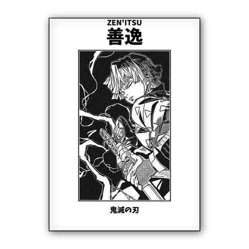 Zenitsu Agatsuma Demon Slayer wall art poster