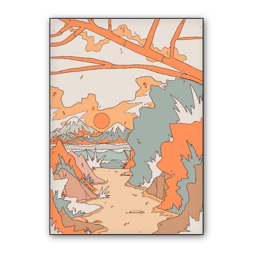 To the autumn beach wall art poster