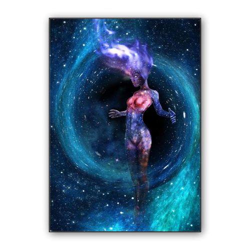 Universe girl wall art poster