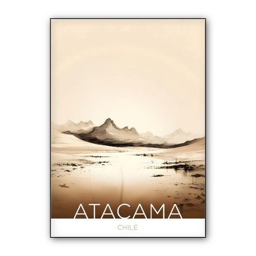 The Atacama Desert - Chile - Fountain Pen Technique wall art poster