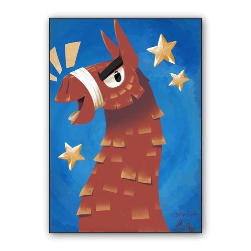 Llama Rama wall art poster