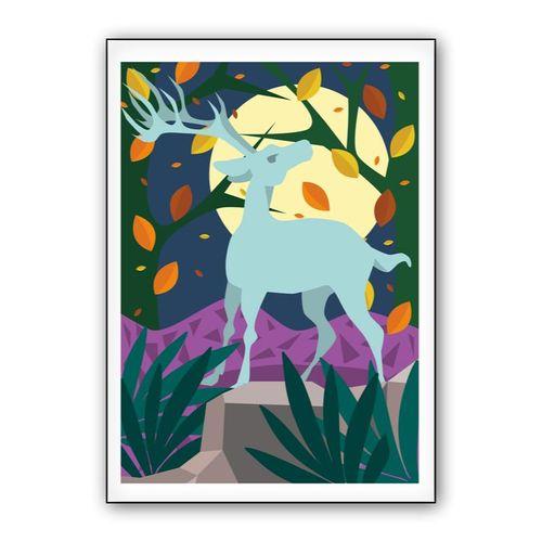 Forest Deer wall art poster