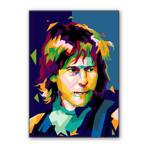 Legend guitarist of Jeff Beck in trend illustration wall art poster