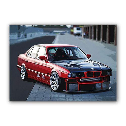 BMW E34 5 Series wall art poster