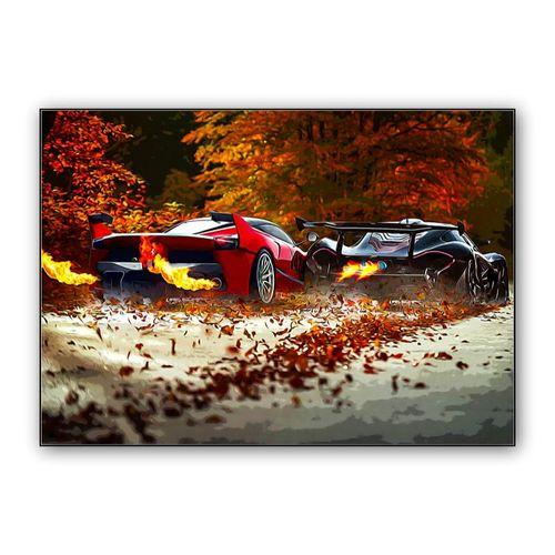 Ferrari FXX K & Mclaren P1 GTR wall art poster