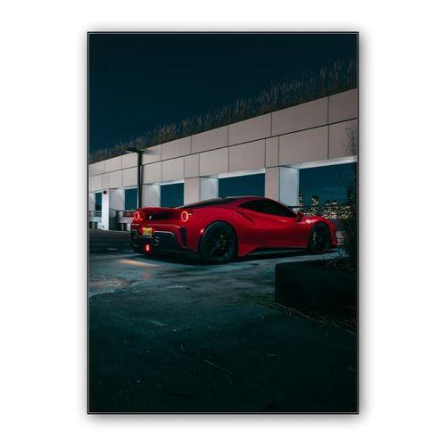 Ferrari 488 Pista wall art poster