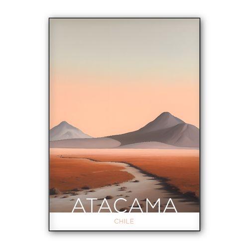 The Atacama Desert - Chile - Tempera Painting Technique wall art poster