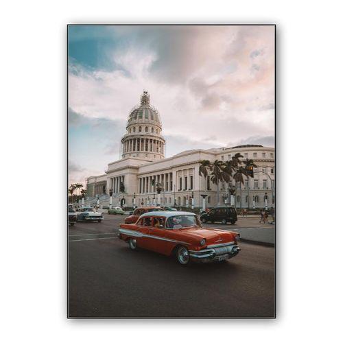 Chevrolet Bel Air in Cuba wall art poster