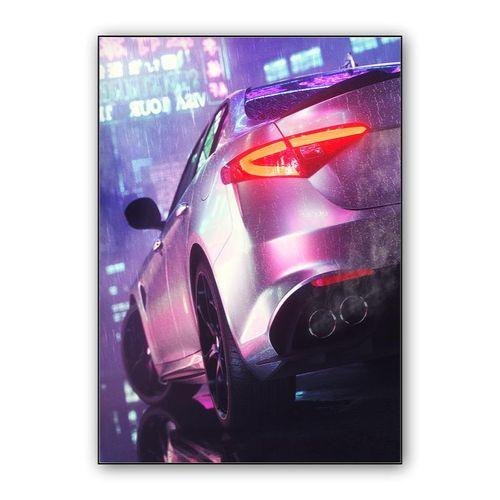 Alfa Romeo Giulia Quadrifoglio wall art poster