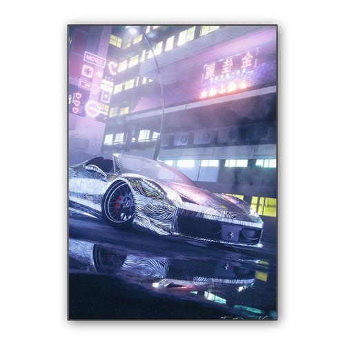 Ferrari 458 Spider wall art poster