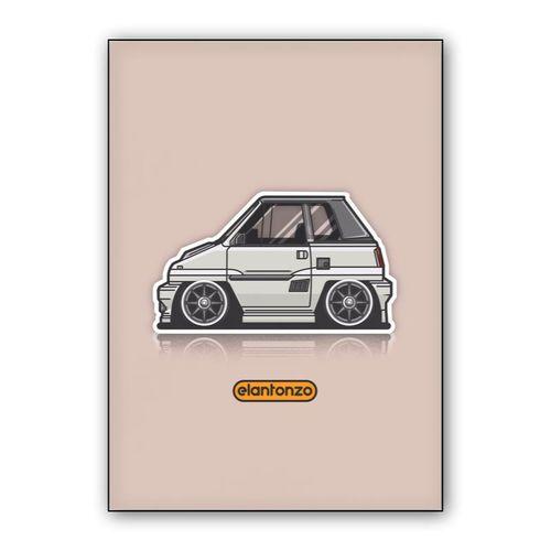 Honda City Turbo wall art poster