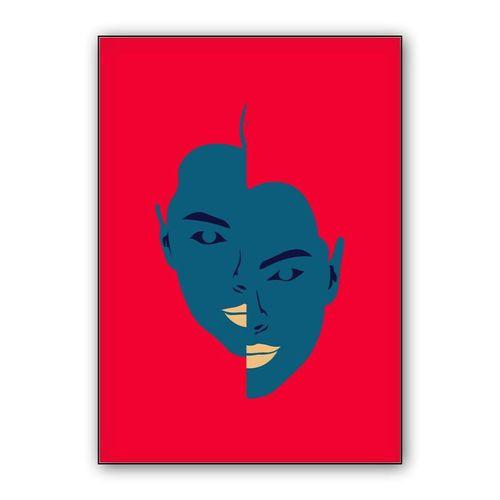 HALF FACE wall art poster